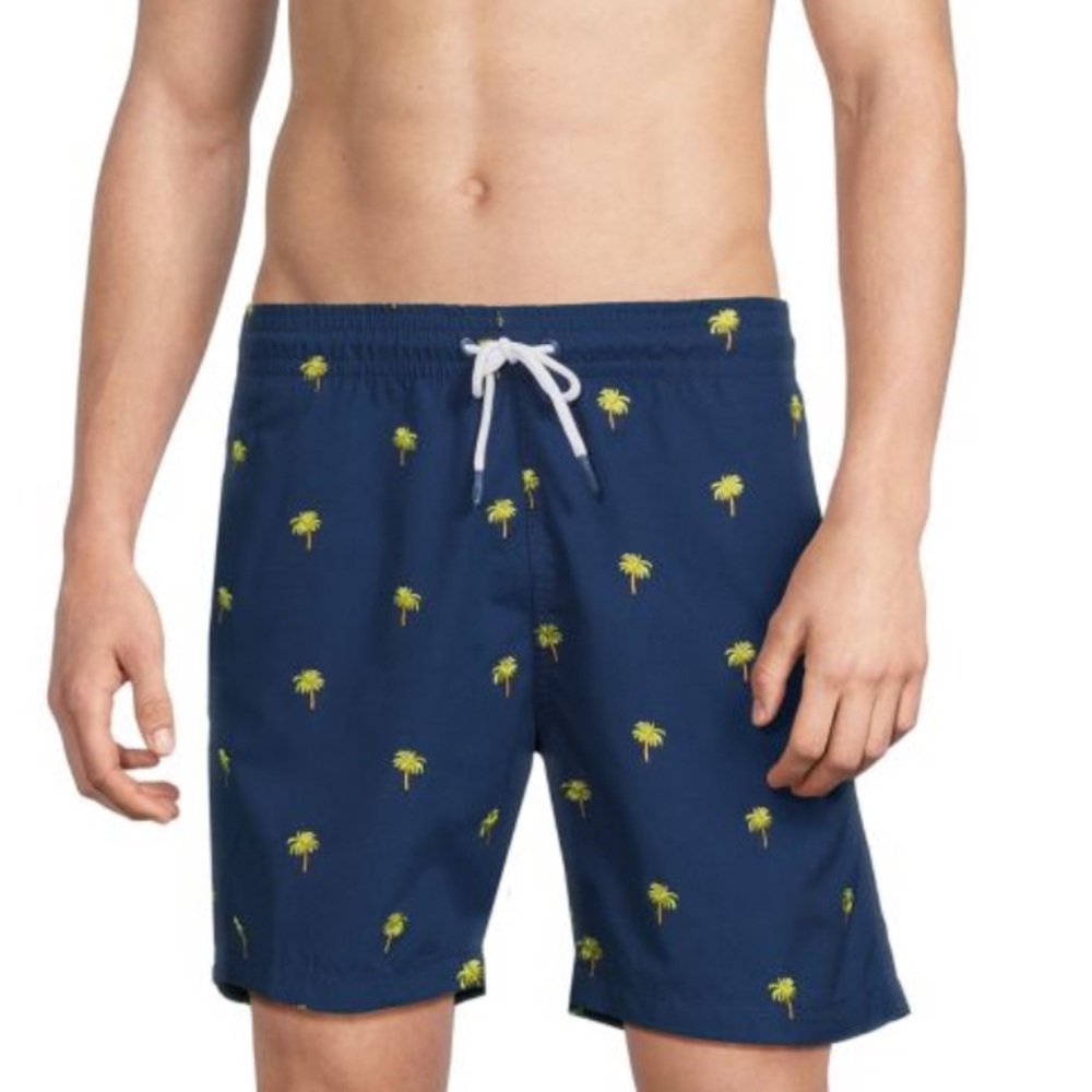 Trunks Surf & Swim Co. Blue Palm Trees Board Swim Shorts